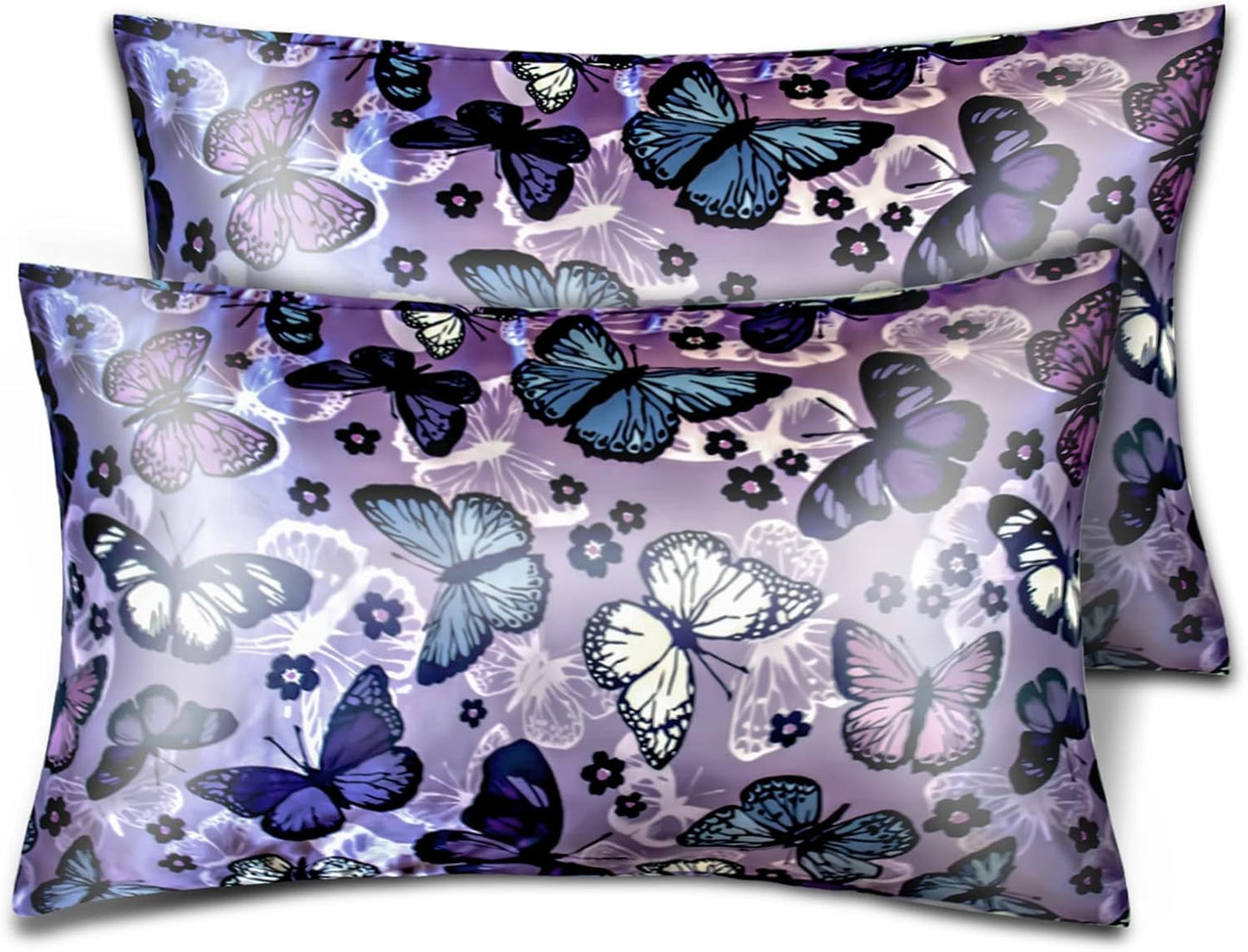 Satin Pillowcase, Set-2 Satin Pillowcases, 1 Eye Mask, 1 Scrunchie-Luxury Sleep Set