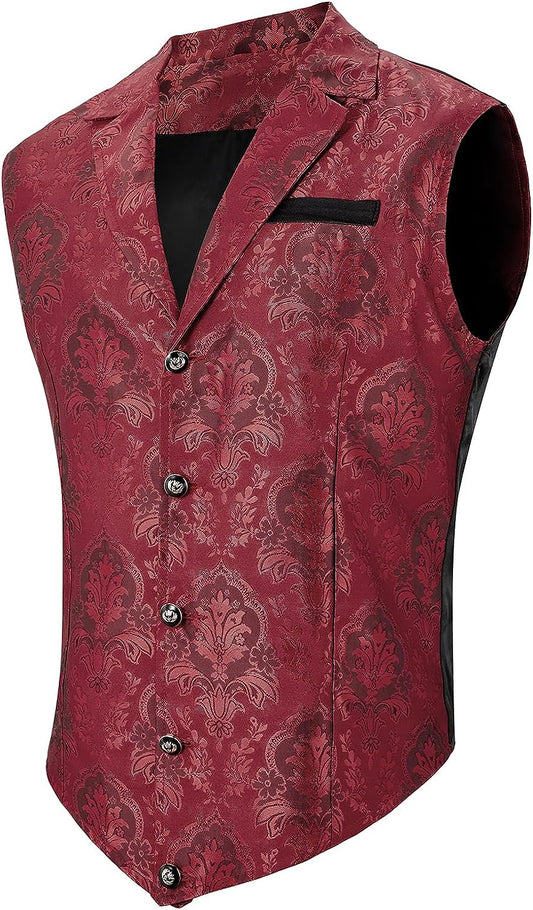 Mens Victorian Suit Vest Gothic Corset Tuxedo Formal